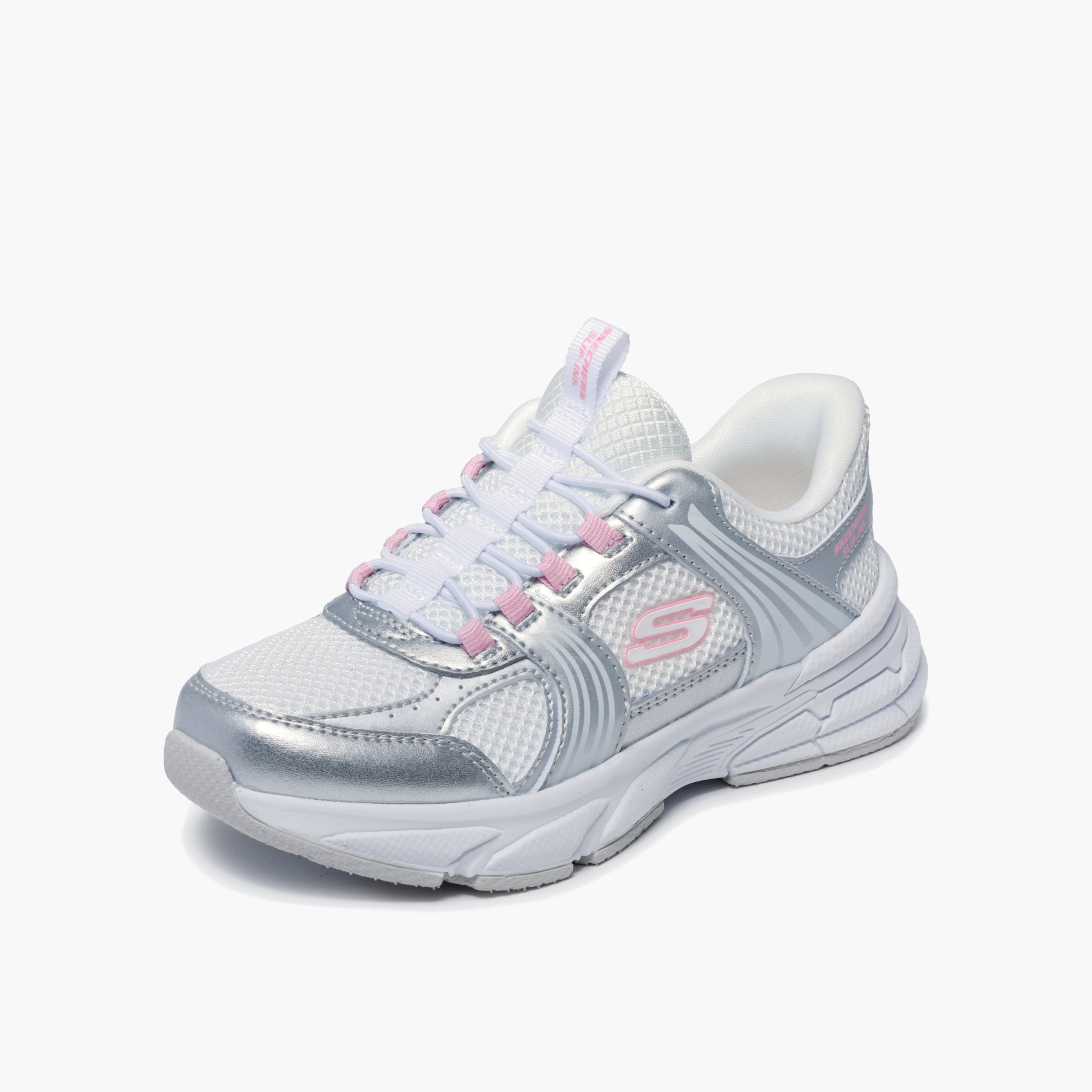 Skechers Girls RETRO-GRAPH Panelled Lace-up Sports Shoes-girls-shoes-sneakers-image-2
