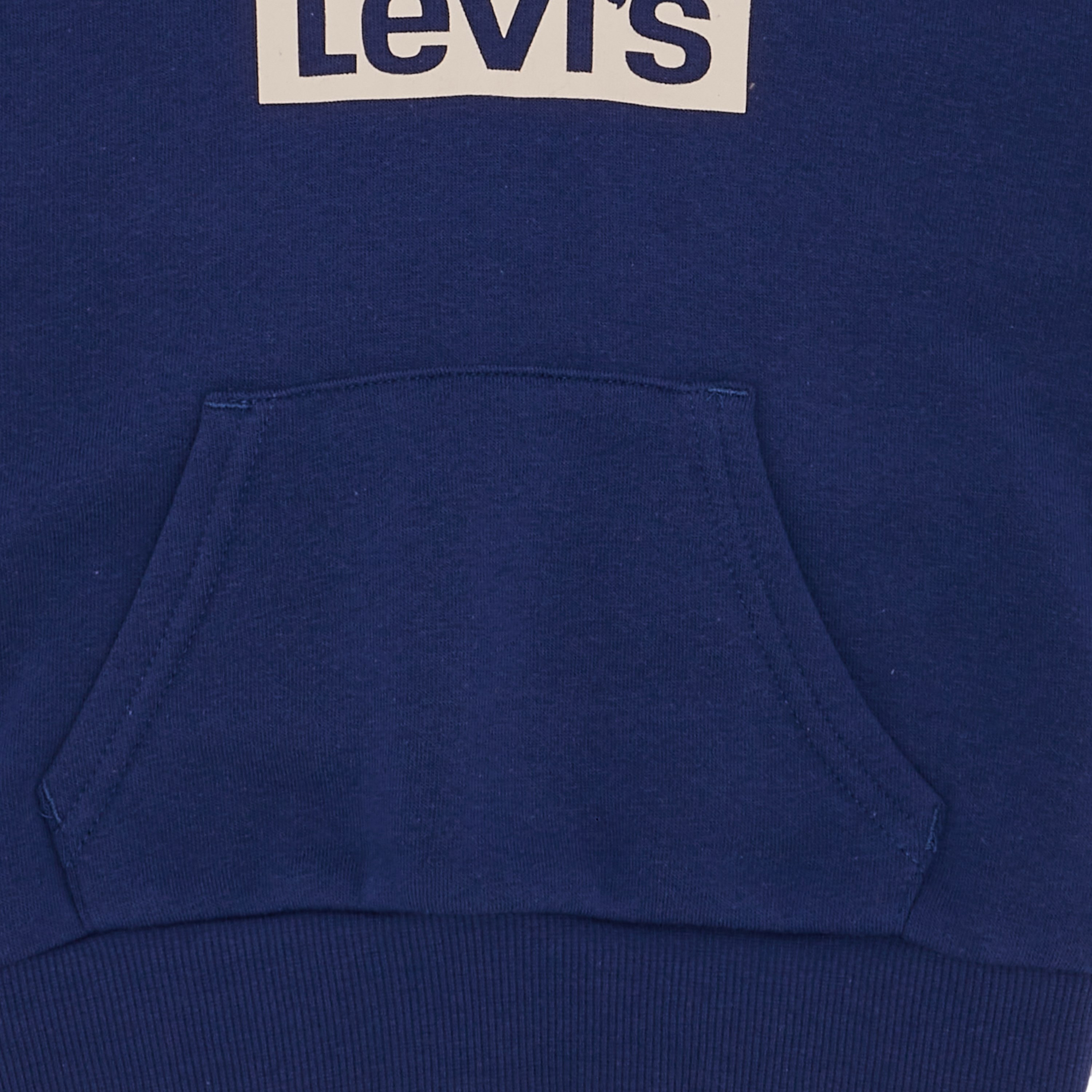 Levi's Girls Navy Blue Logo Kangaroo Pocket Hoodie-girls-clothing-jumpersandcardigans-image-3