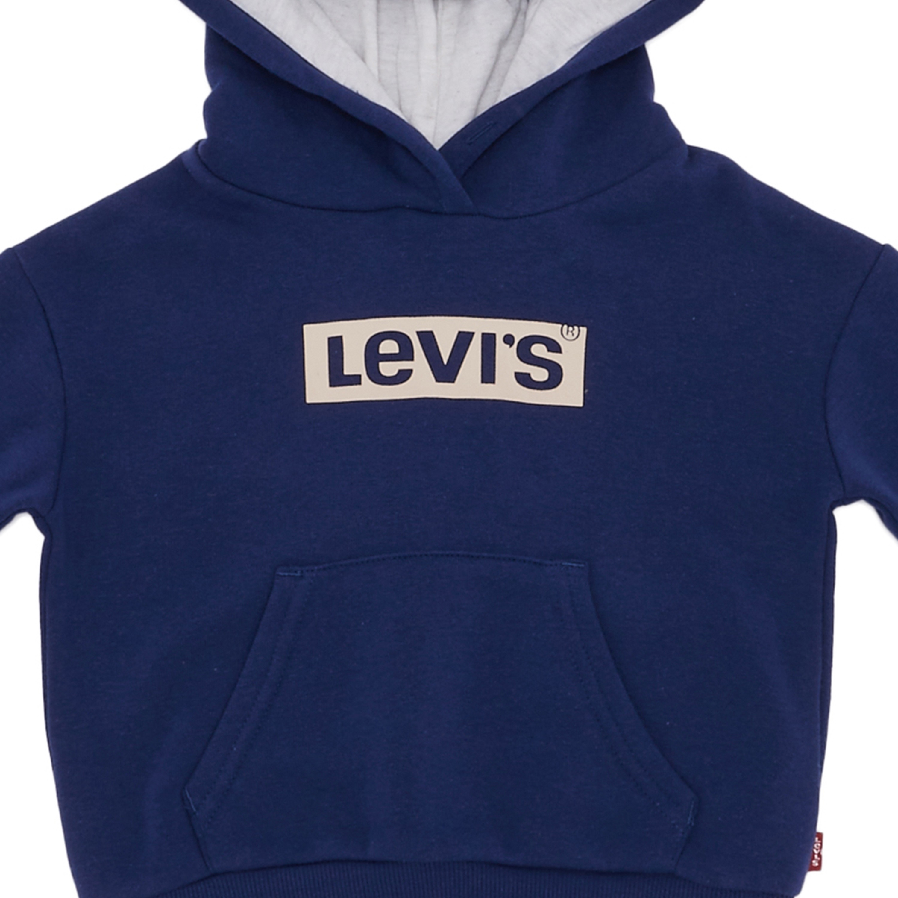 Levi's Girls Navy Blue Logo Kangaroo Pocket Hoodie-girls-clothing-jumpersandcardigans-image-4