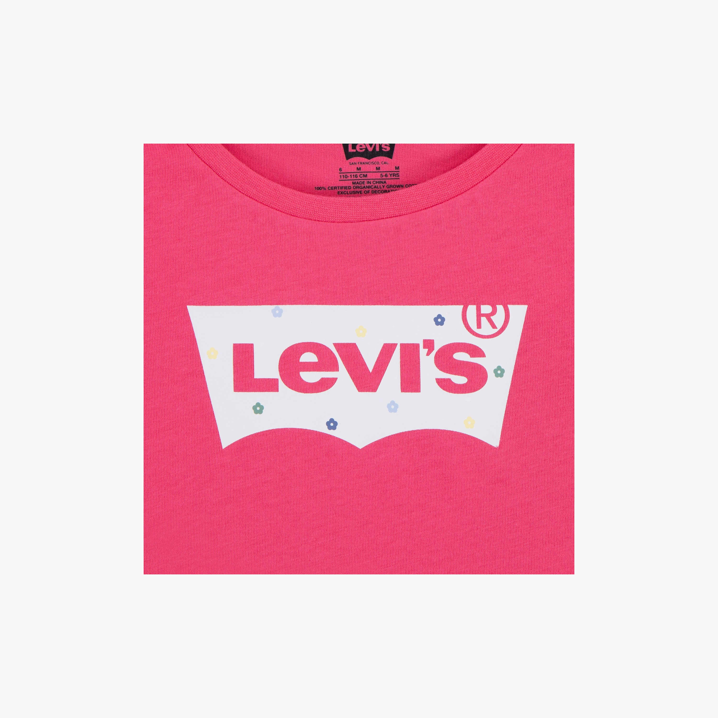 Levi's Daisy Batwing Printed Short Sleeves T-Shirt-girls-clothing-tshirts-image-3