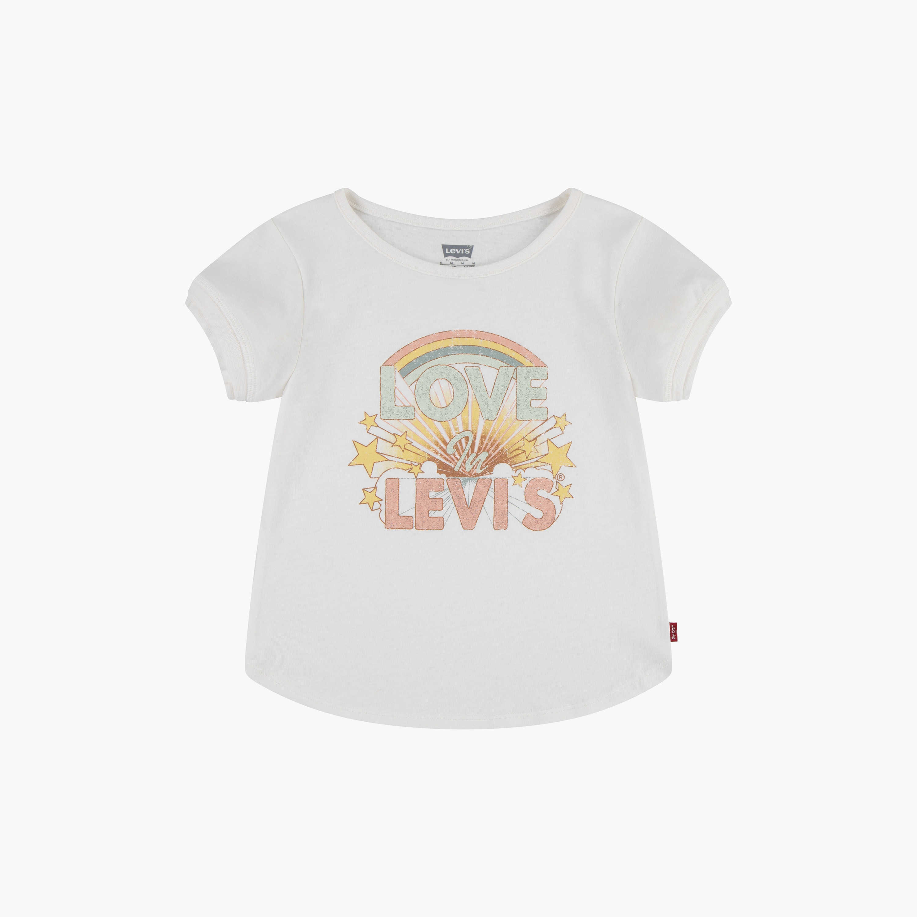 تي شيرت مطبوع بأكمام قصيرة من ليفايس-girls-clothing-tshirts-image-1