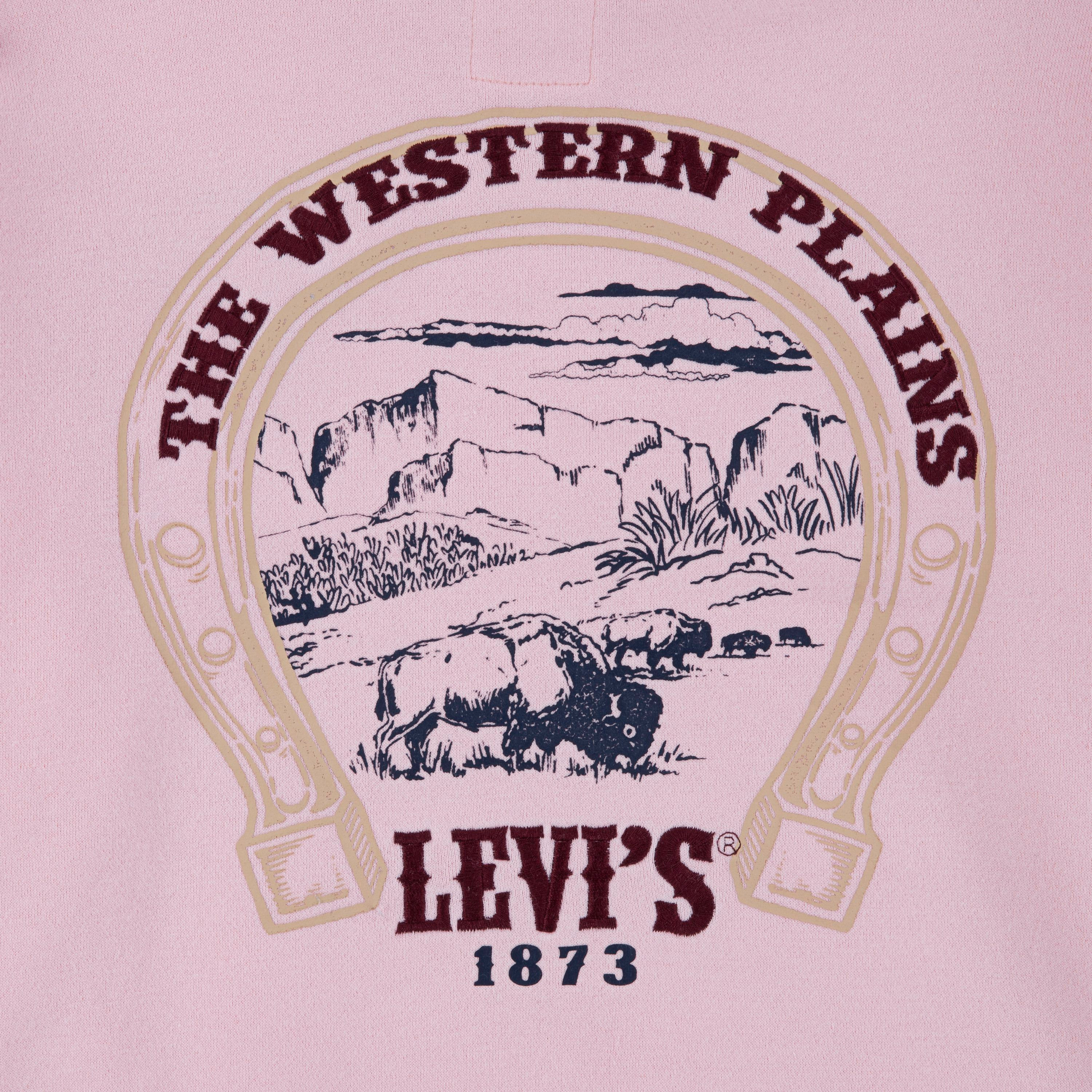 Levi’s Printed Hooded Sweatshirt with Frill Details-girls-clothing-sweatshirts-image-5