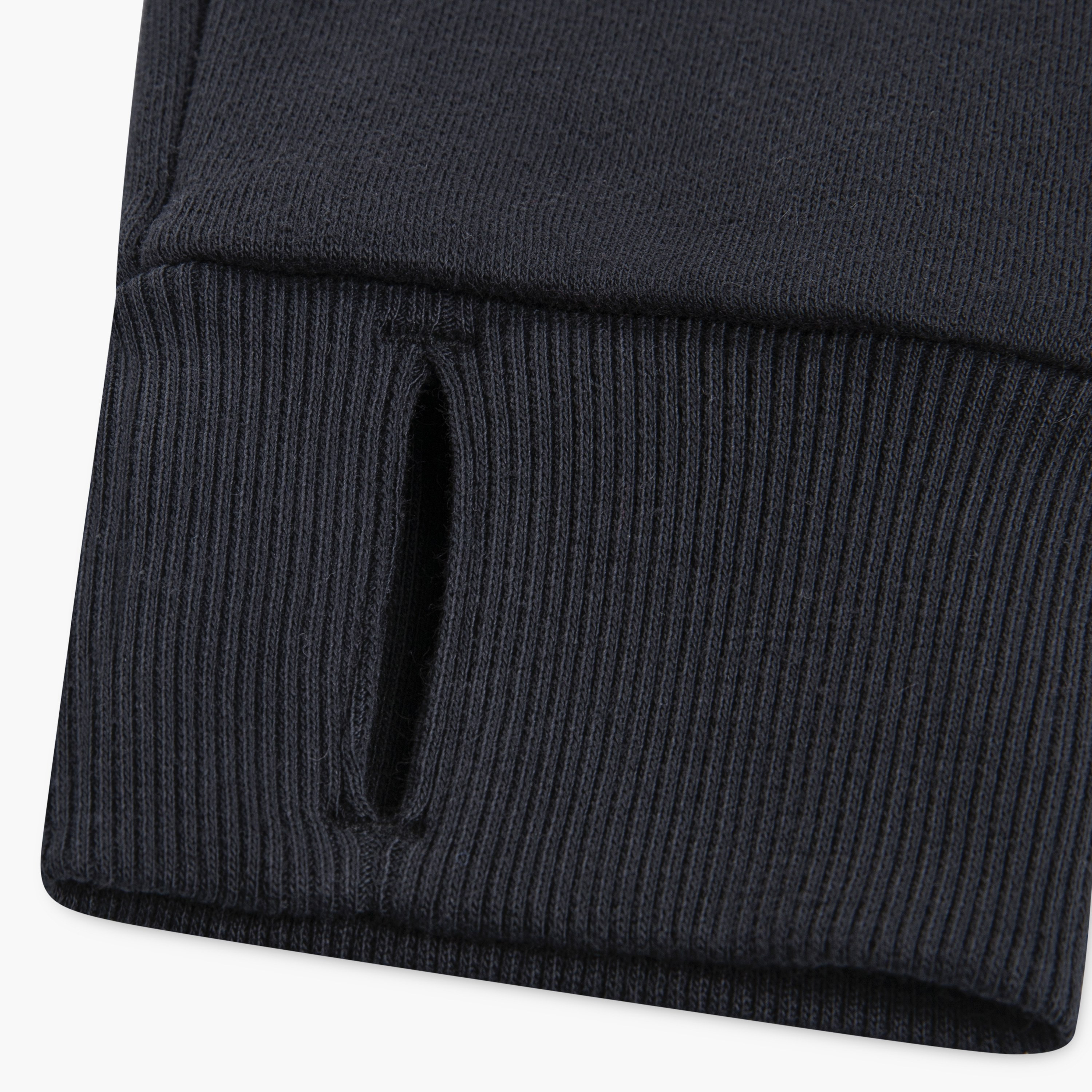 Levi’s Solid Hooded Sweatshirt with Batwing Patch-girls-clothing-sweatshirts-image-4