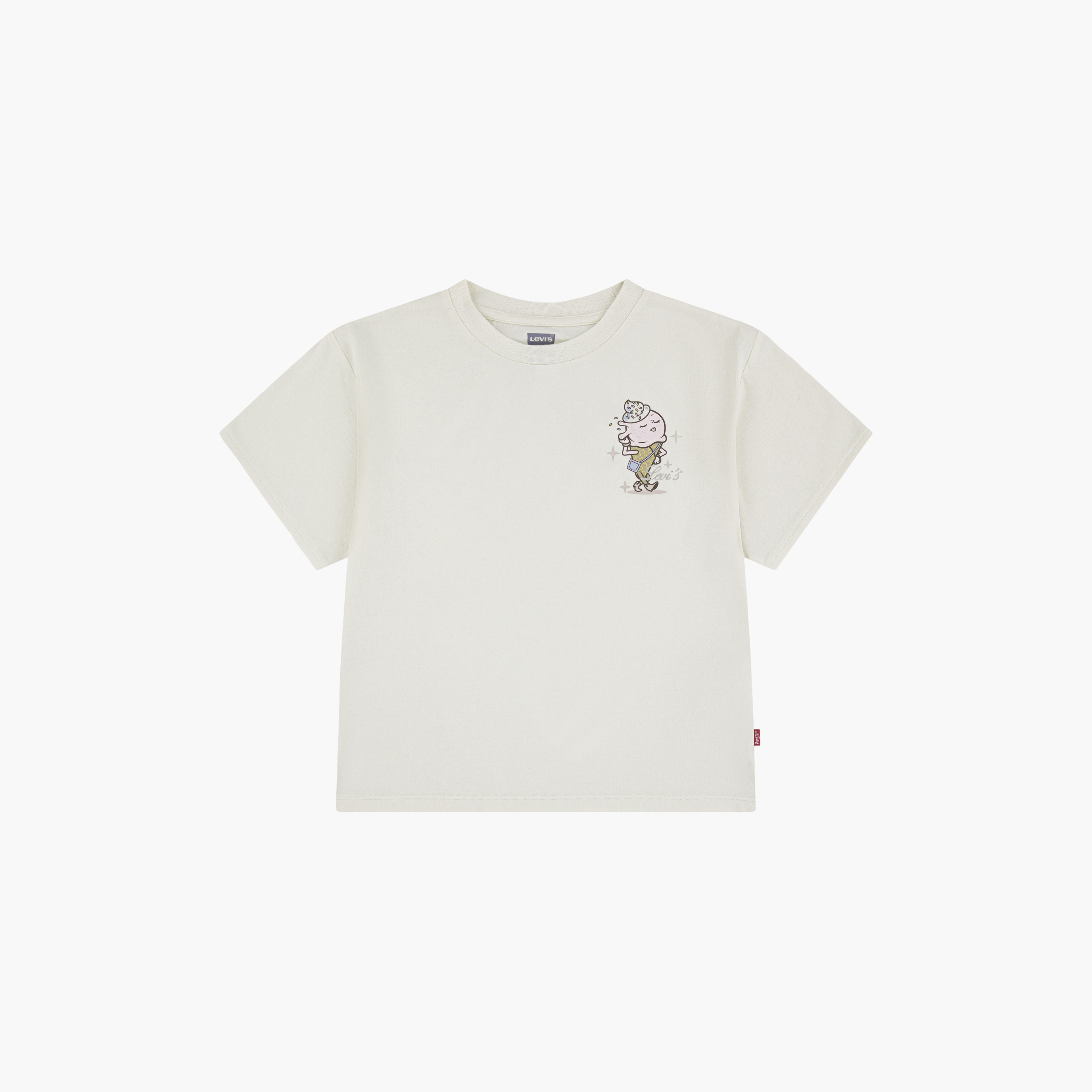 تي شيرت بقصة "أوفرسايزد" بطبعة "جست شيلينج" للبنات من ليفايس-girls-clothing-tshirts-image-1