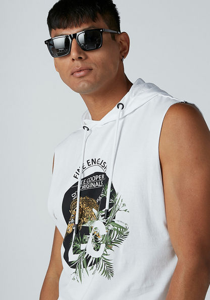 Shop Lee Cooper Printed Sleeveless Hoodie Online | Splash UAE Shop Lee Cooper Printed Sleeveless Hoodie Online | Splash UAE