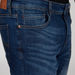 Slim Fit Plain Mid Waist Jeans with Pocket Detail-Jeans-thumbnail-4