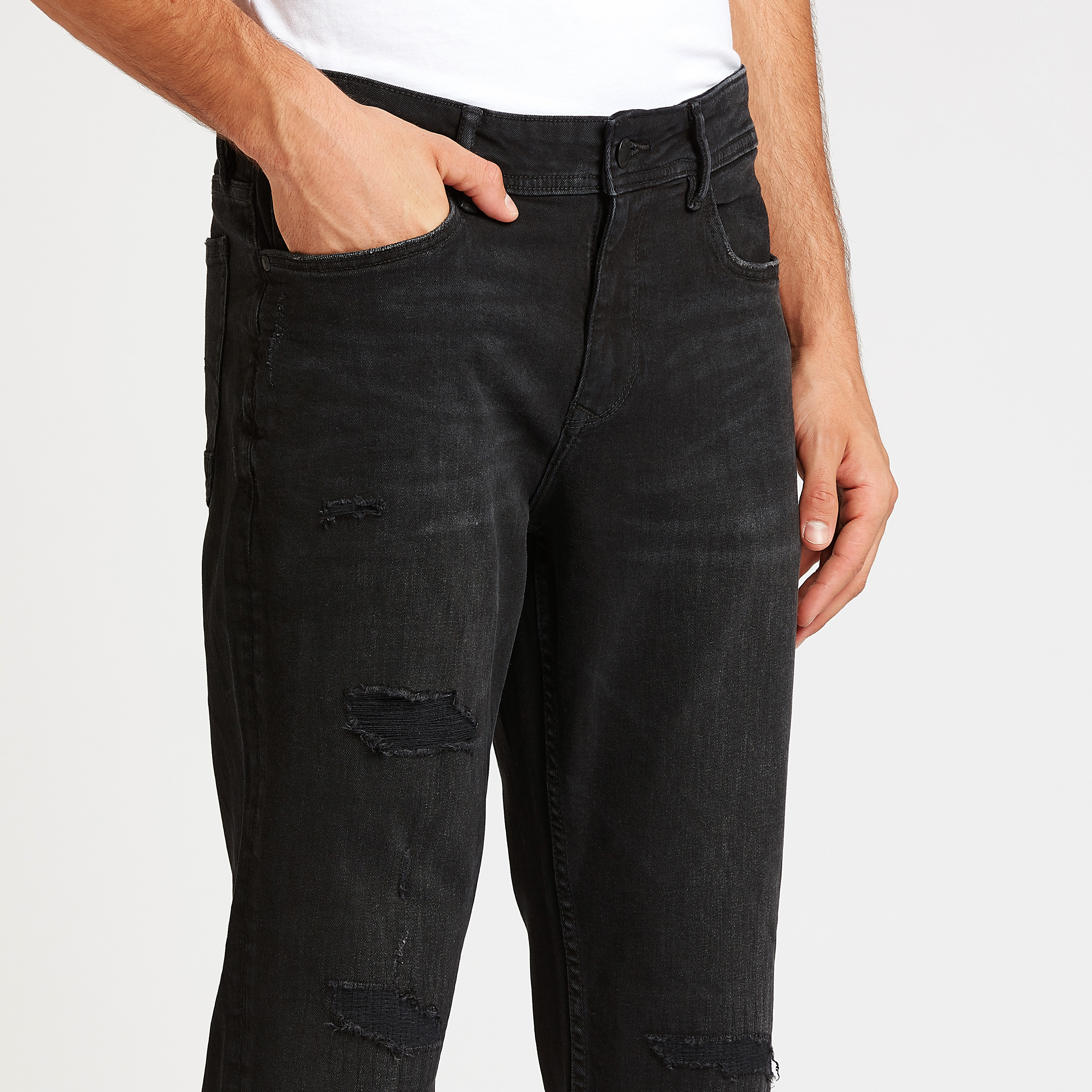 بنطلون جينز سليم مضلّع بخصر منخفض وجيوب من لي كوبر-men-clothing-bottoms-jeans-image-3