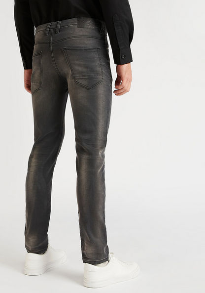 Lee Cooper Slim Fit Low-Rise Jeans with Drawstring Closure-Jeans-image-3