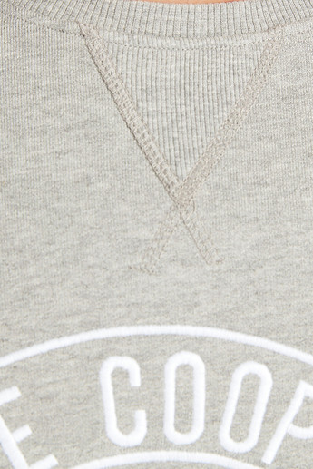 Sustainable Lee Cooper Printed Crew Neck Sweatshirt with Long Sleeves