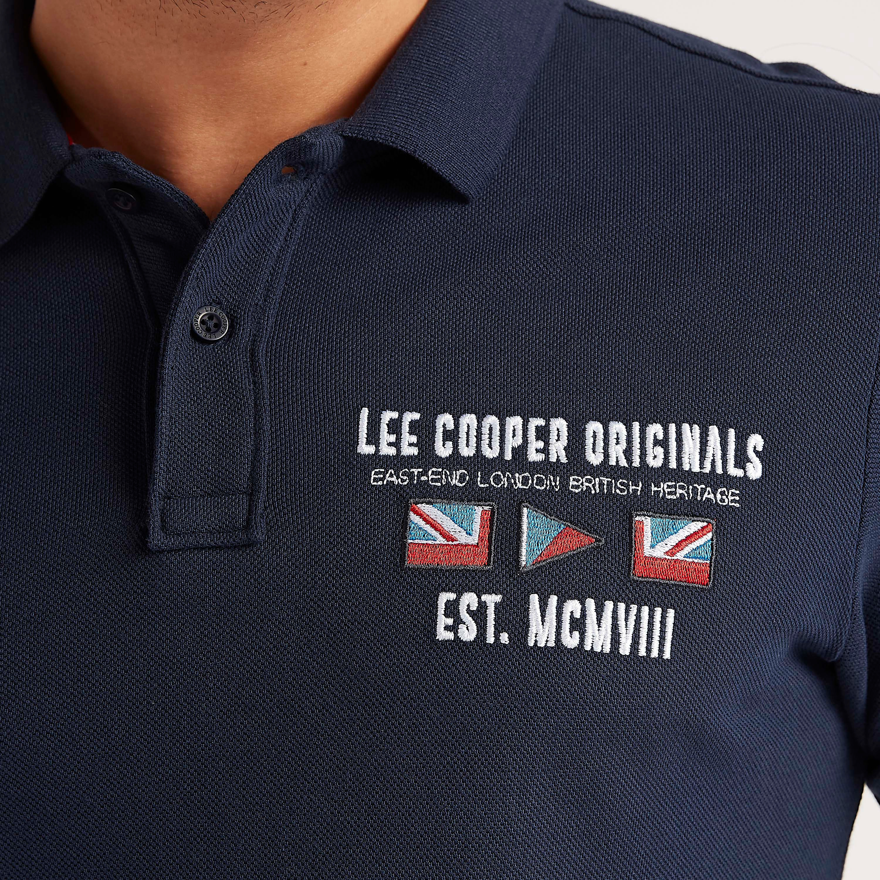 تيشيرت بولو مطرّز بأكمام قصيرة من لي كوبر-men-clothing-tshirtsandpolos-polos-image-3