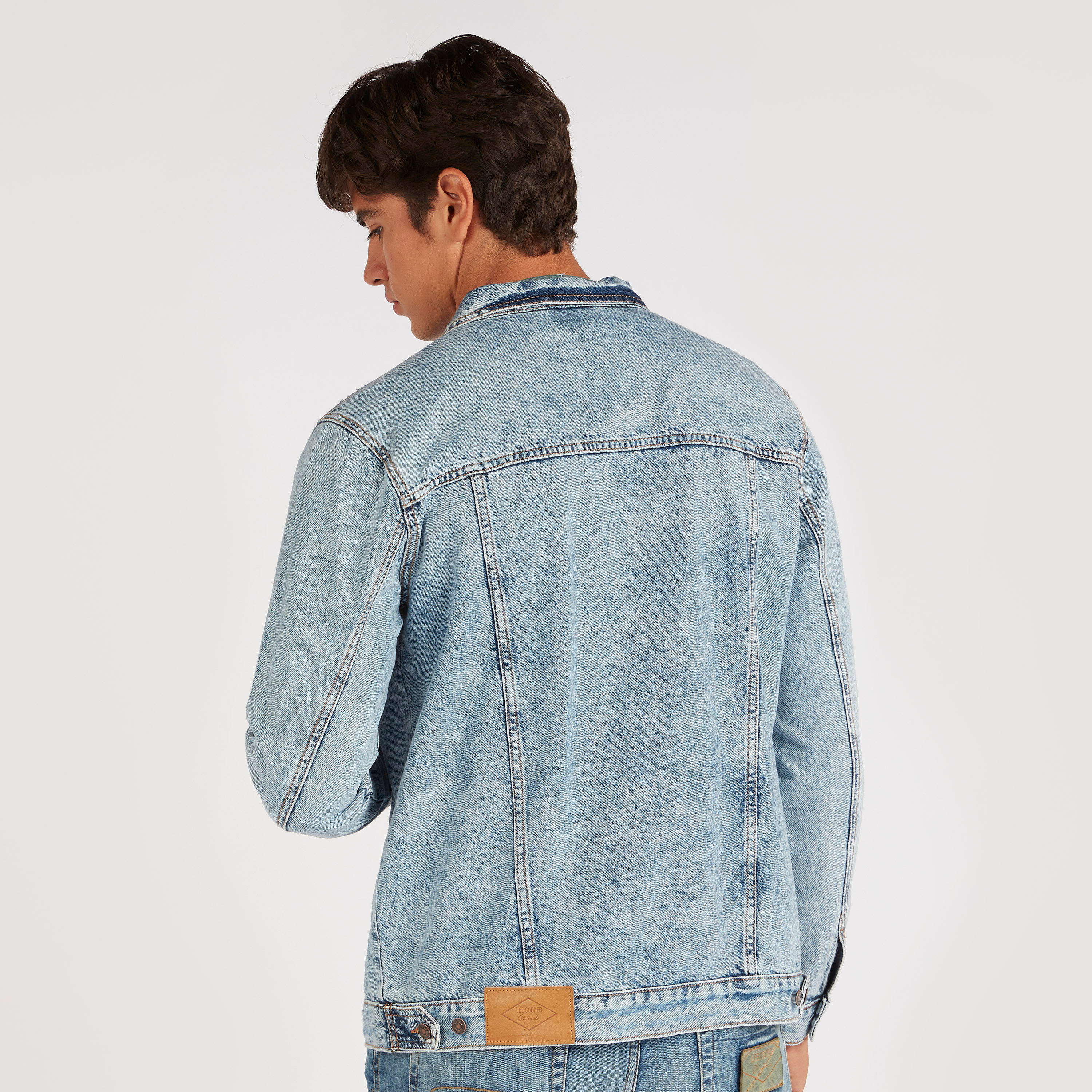 Jean jacket with lips on sale the back