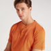 Lee Cooper Solid Henley Neck T-shirt with Short Sleeves-T Shirts-thumbnail-3