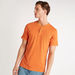 Lee Cooper Solid Henley Neck T-shirt with Short Sleeves-T Shirts-thumbnail-4