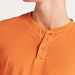 Lee Cooper Solid Henley Neck T-shirt with Short Sleeves-T Shirts-thumbnailMobile-5