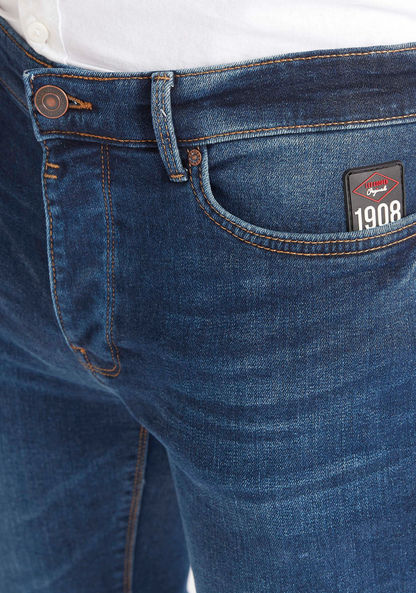 Lee Cooper Solid Skinny Fit Jeans with Pockets