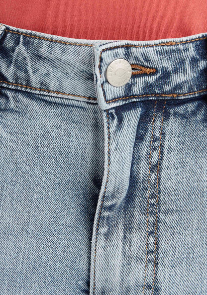 Lee Cooper Ripped Denim Shorts with Pockets