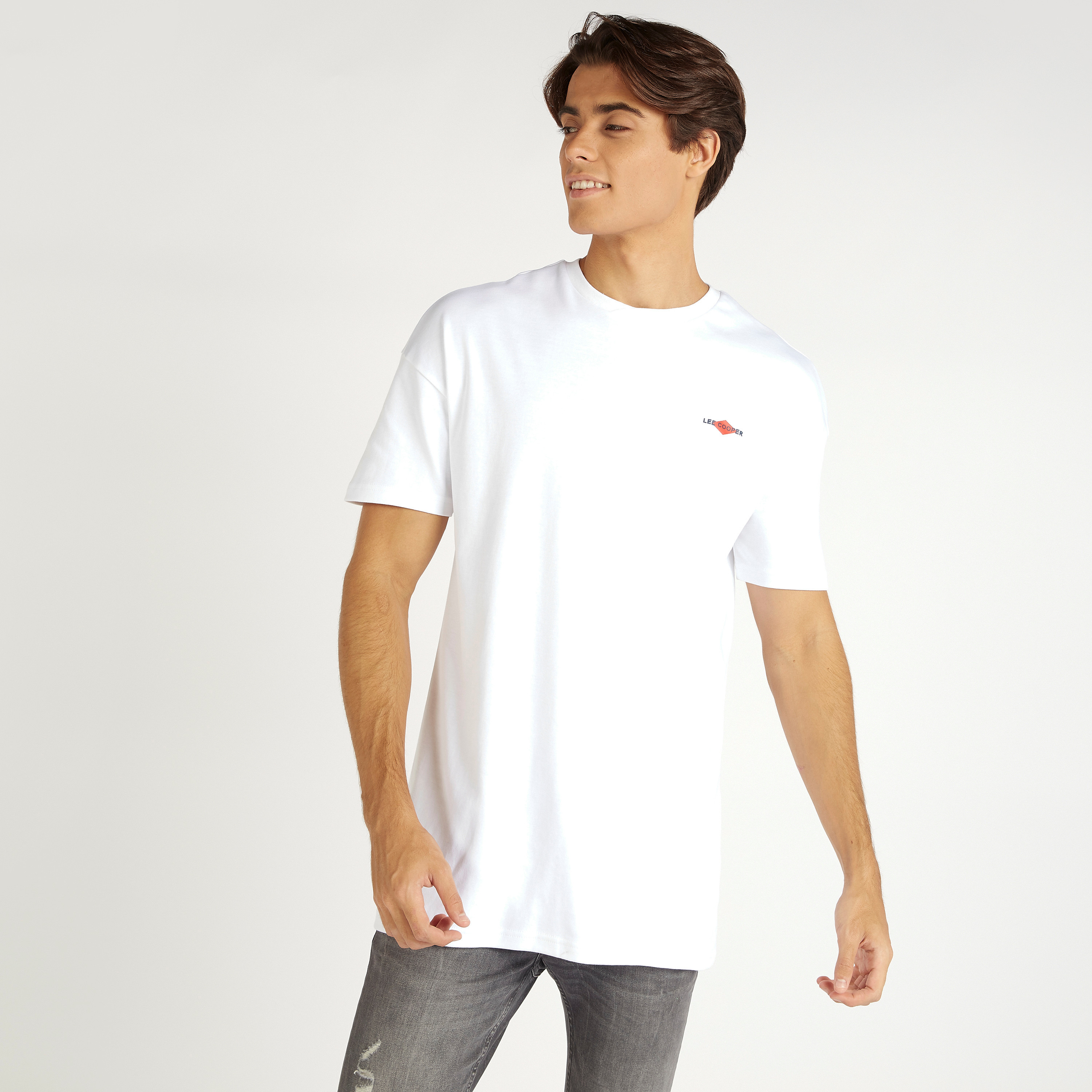 Lee Cooper Printed T-shirt with Crew Neck-men-clothing-tshirtsandpolos-tshirts-image-1