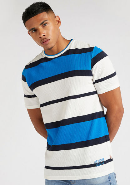 Lee Cooper Striped T-shirt with Crew Neck