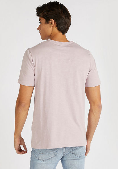 Lee Cooper T-shirt with Henley Neck and Short Sleeves