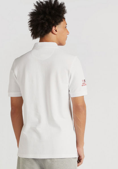 Lee Cooper Embroidered Polo T-shirt with Short Sleeves