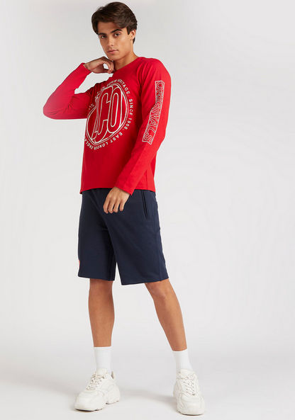 Lee Cooper Printed T-shirt with Long Sleeves