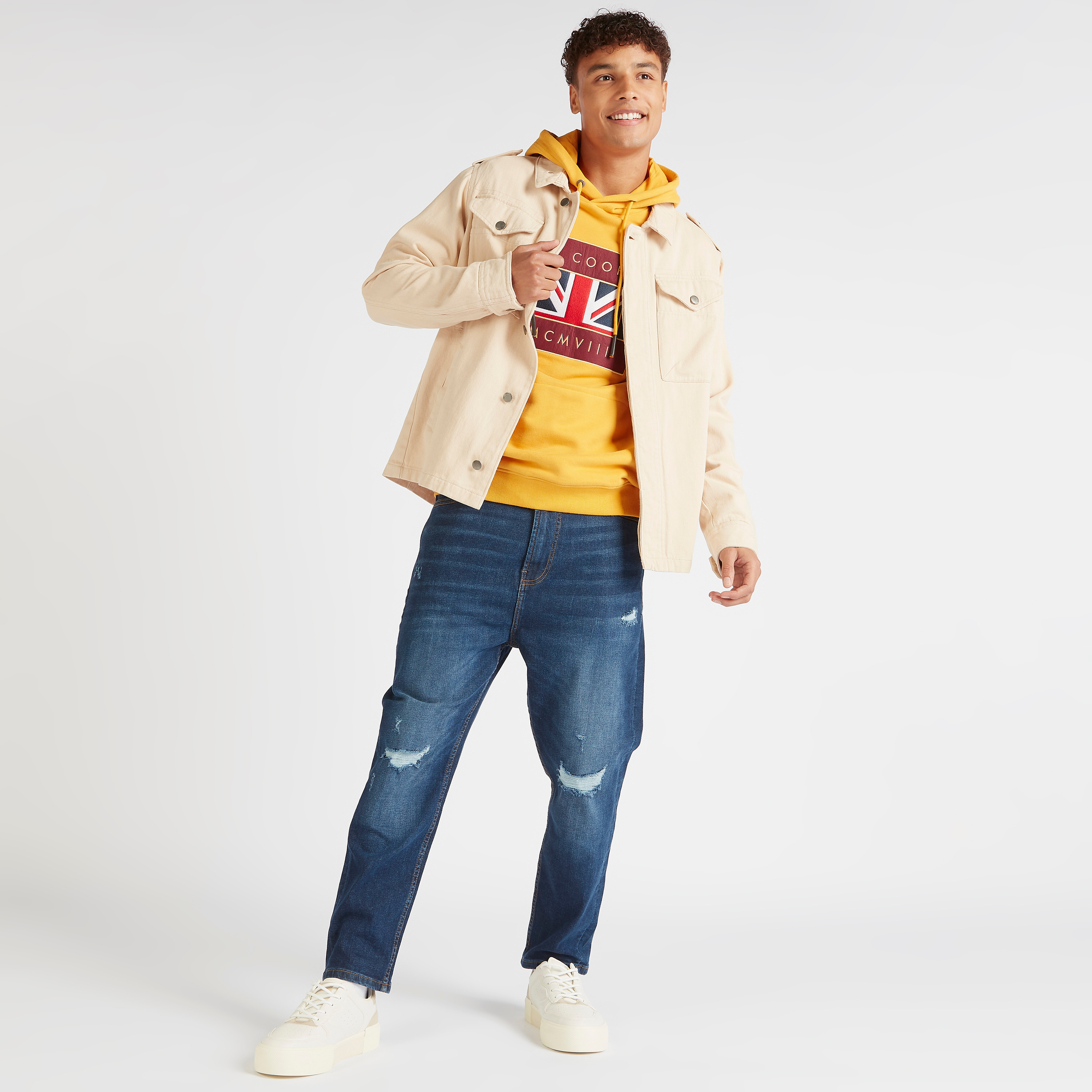 Lee Cooper Solid Jacket with Pockets and Button Closure-men-clothing-jacketsandblazers-jackets-image-2