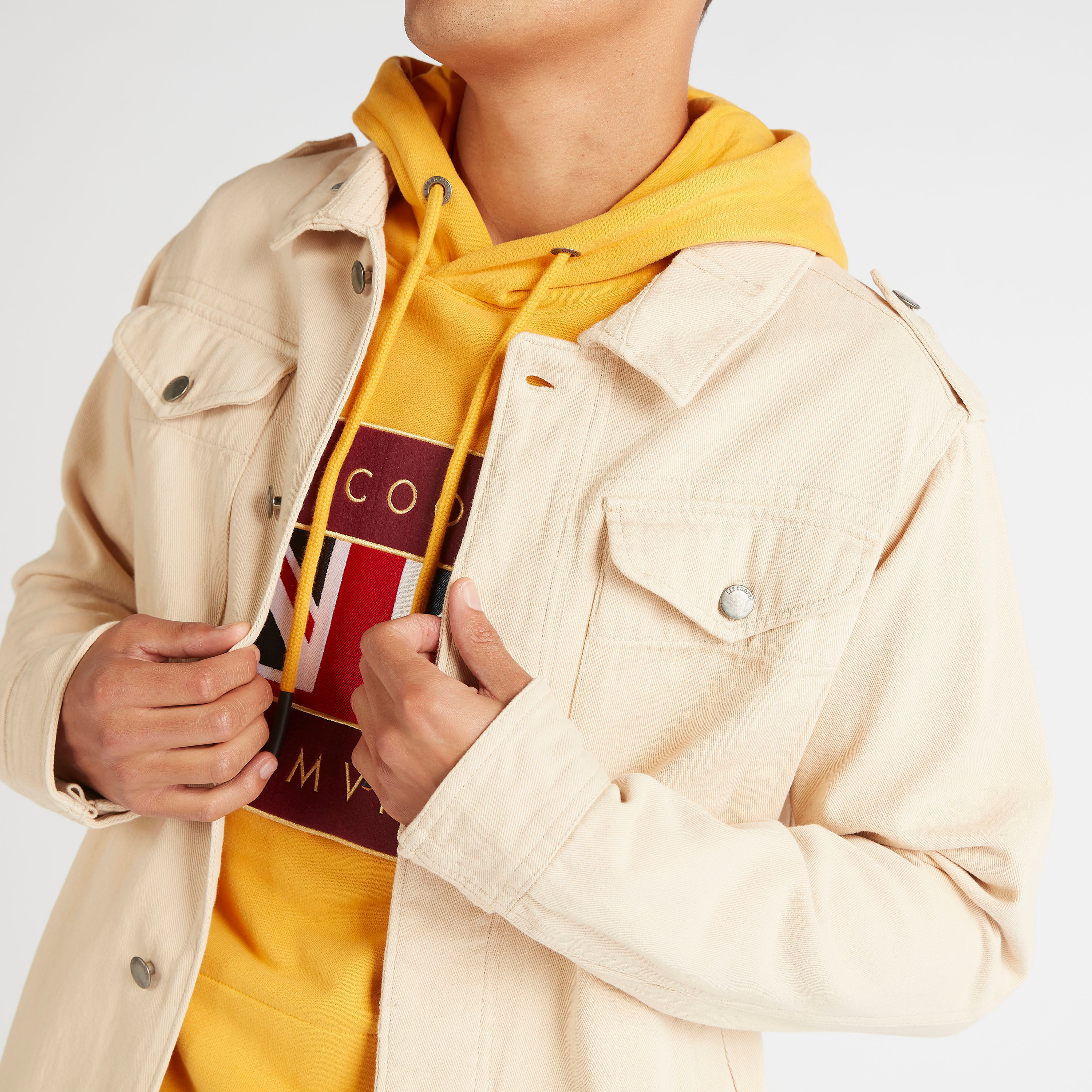Lee Cooper Solid Jacket with Pockets and Button Closure-men-clothing-jacketsandblazers-jackets-image-3