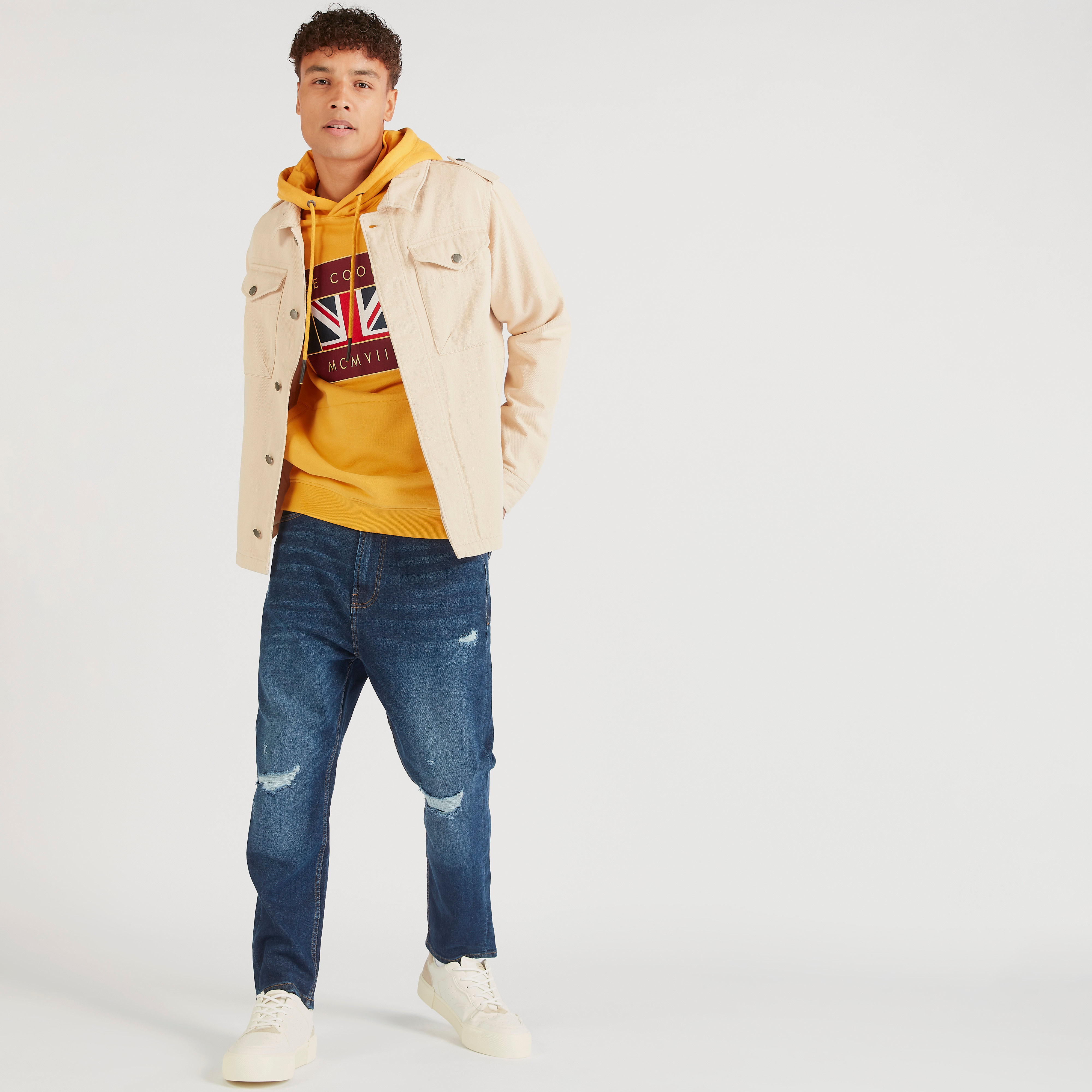 بنطلون جينز مُمزق بارز الملمس وجيوب من لي كوبر-men-clothing-jeans-image-2