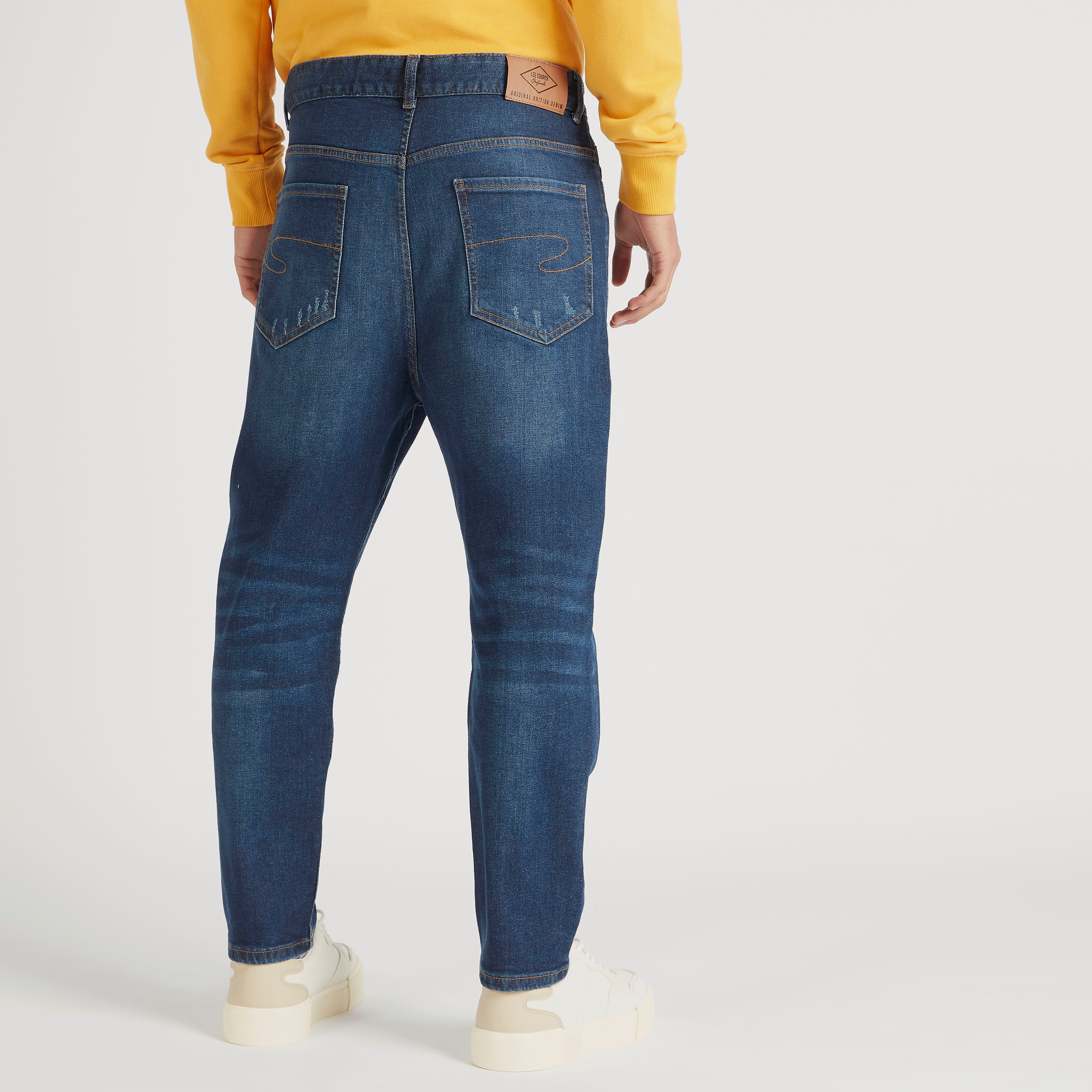 بنطلون جينز مُمزق بارز الملمس وجيوب من لي كوبر-men-clothing-jeans-image-4