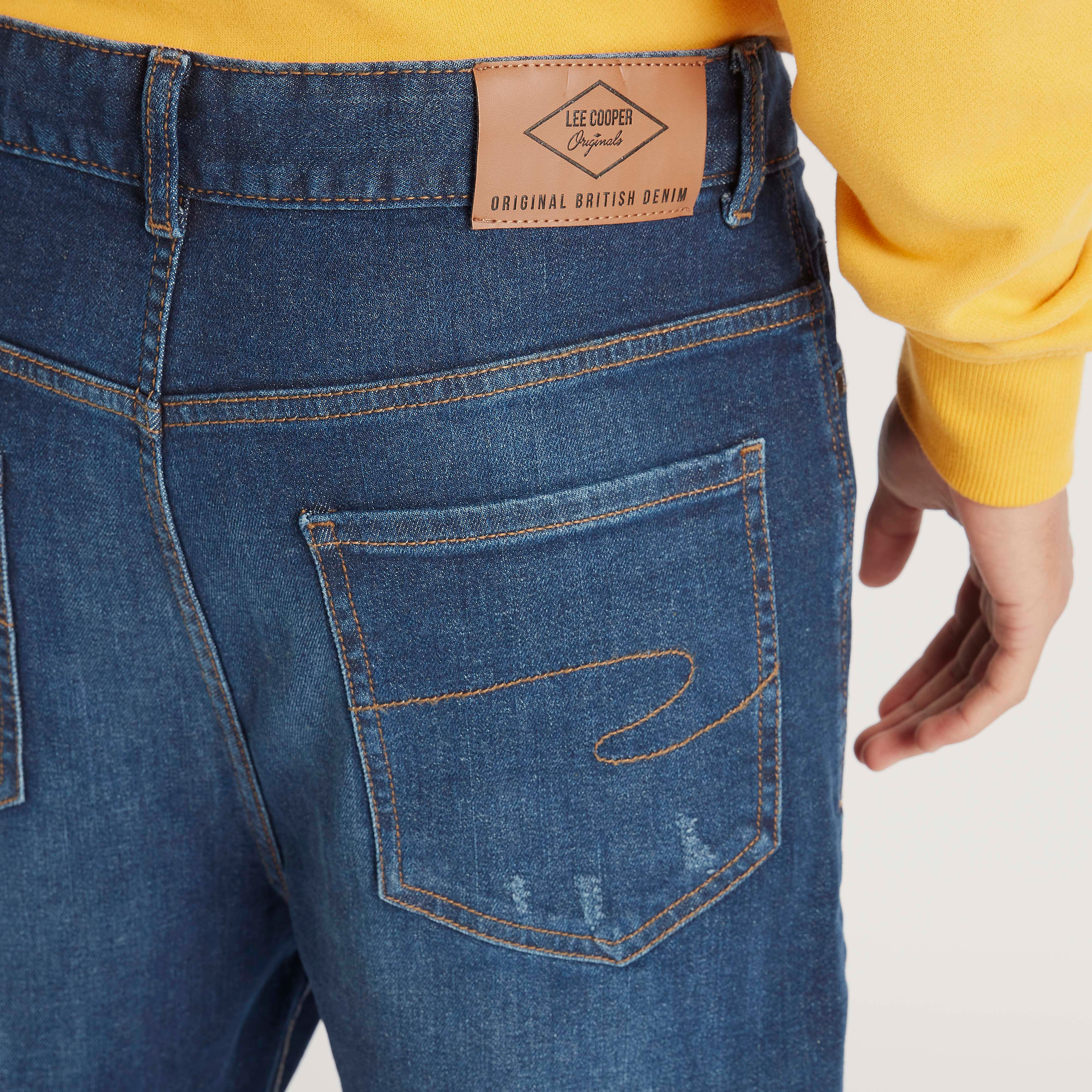 بنطلون جينز مُمزق بارز الملمس وجيوب من لي كوبر-men-clothing-jeans-image-5