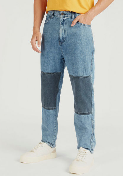 Lee Cooper Mid-Rise Jeans with Button Closure