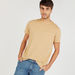 Lee Cooper Solid T-shirt with Crew Neck and Pocket-T Shirts-thumbnail-2