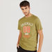 Lee Cooper Printed Crew Neck T-shirt with Short Sleeves-T Shirts-thumbnailMobile-1