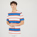 Lee Cooper Striped Crew Neck T-shirt with Short Sleeves-T Shirts-thumbnail-0
