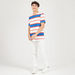 Lee Cooper Striped Crew Neck T-shirt with Short Sleeves-T Shirts-thumbnailMobile-1