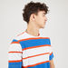 Lee Cooper Striped Crew Neck T-shirt with Short Sleeves-T Shirts-thumbnailMobile-2