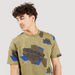 Lee Cooper Printed Crew Neck T-shirt with Short Sleeves-T Shirts-thumbnail-2