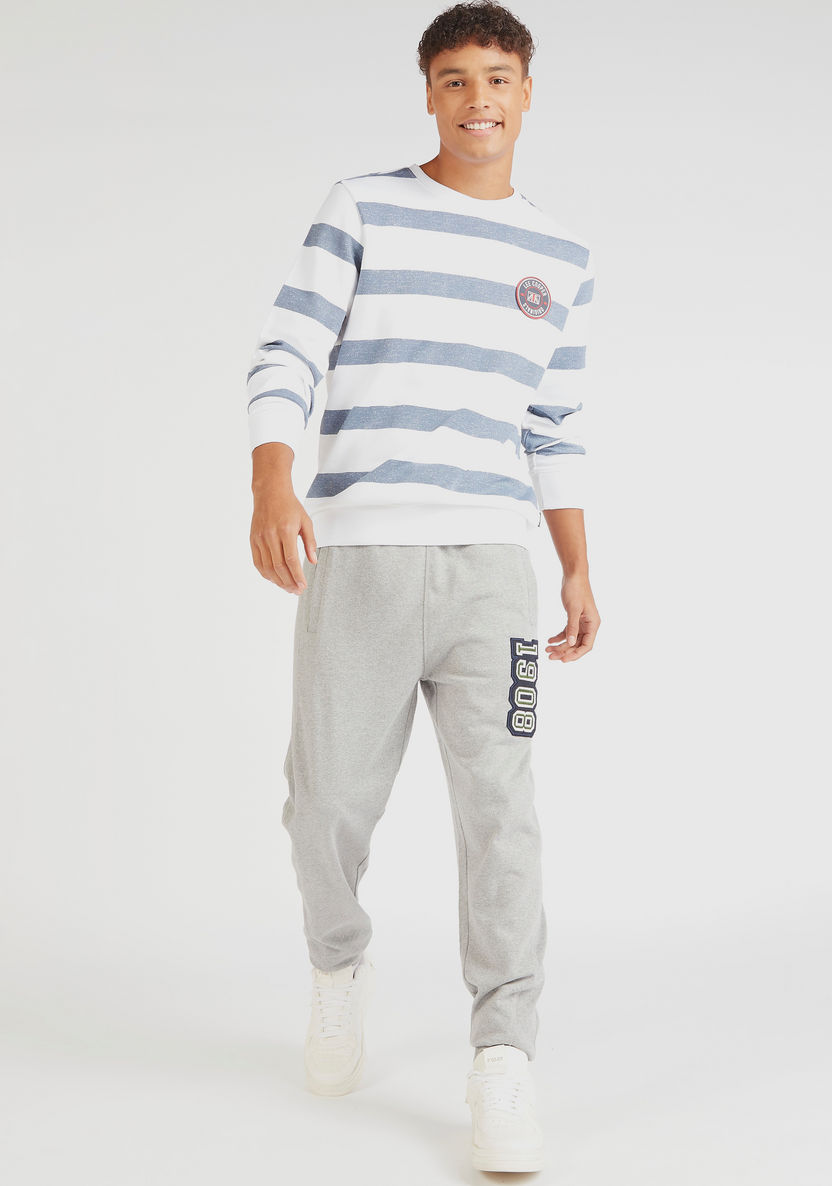 Lee Cooper Striped Crew Neck Sweatshirt with Long Sleeves-Sweatshirts-image-1
