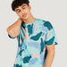 Lee Cooper All Over Print T-shirt with Crew Neck and Short Sleeves-T Shirts-thumbnailMobile-4