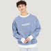 Lee Cooper Printed Crew Neck Denim Sweatshirt with Long Sleeves-Sweatshirts-thumbnailMobile-0