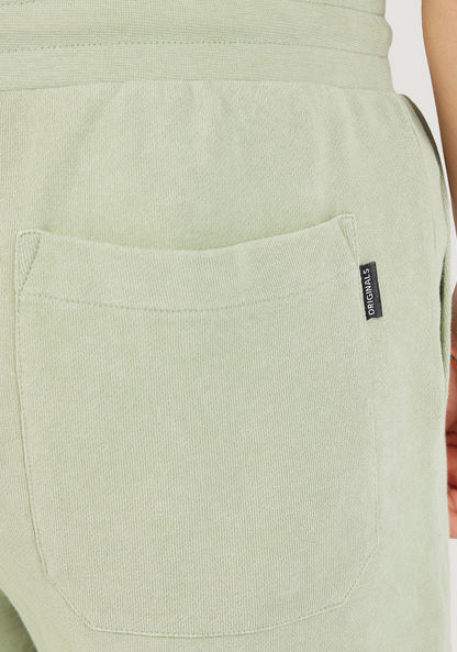 Lee Cooper Solid Shorts with Drawstring Closure and Pockets-Shorts-image-2