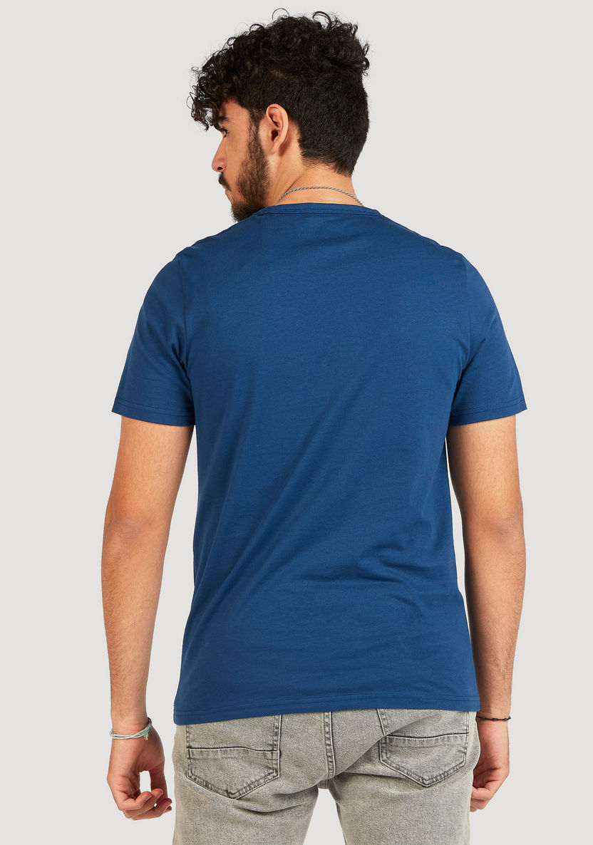 Lee Cooper Printed T-shirt with Short Sleeves and Crew Neck-T Shirts-image-3