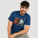 Lee Cooper Printed T-shirt with Short Sleeves and Crew Neck-T Shirts-thumbnailMobile-4