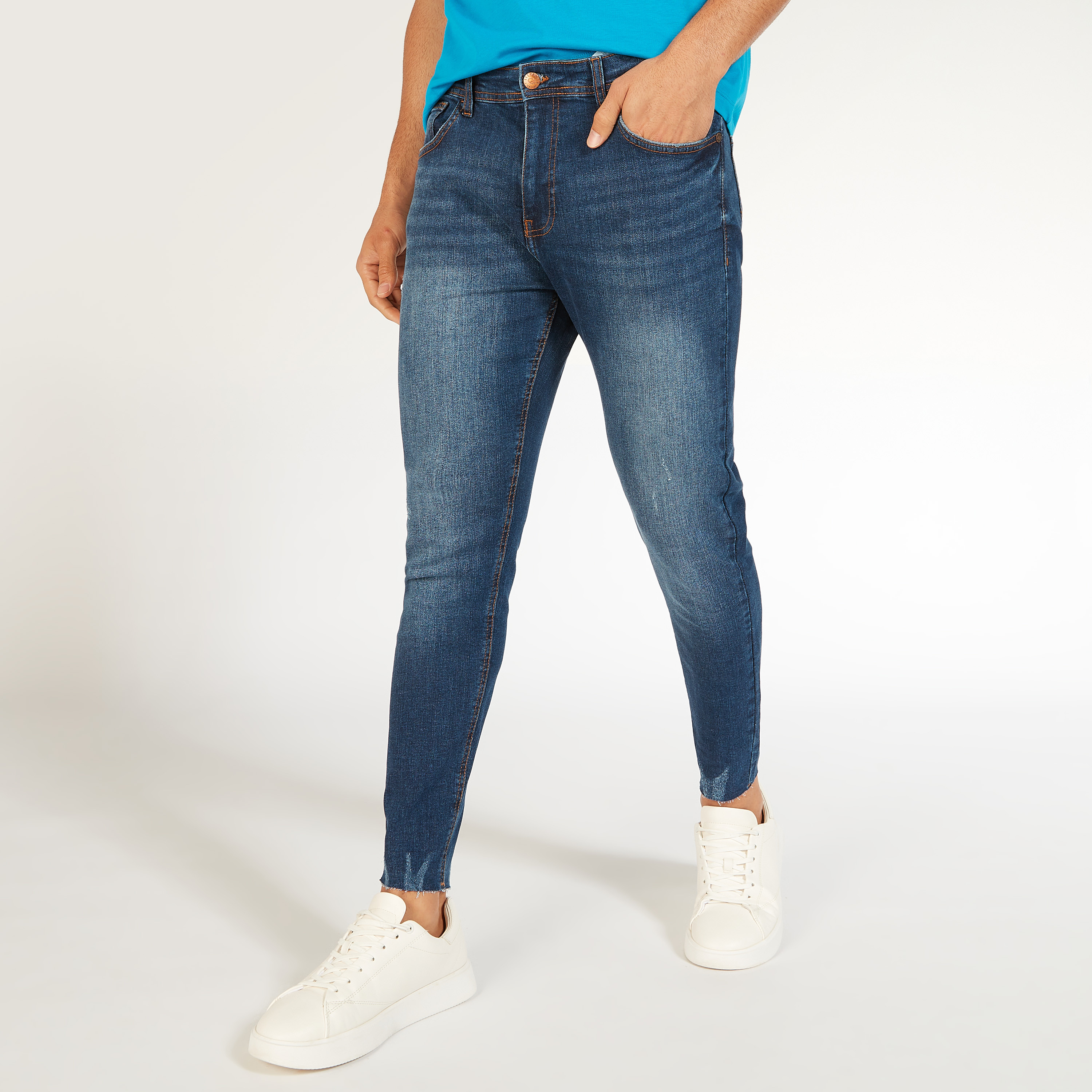 Lee Cooper Solid Mid-Rise Jeans with Button Closure-men-clothing-jeans-image-6