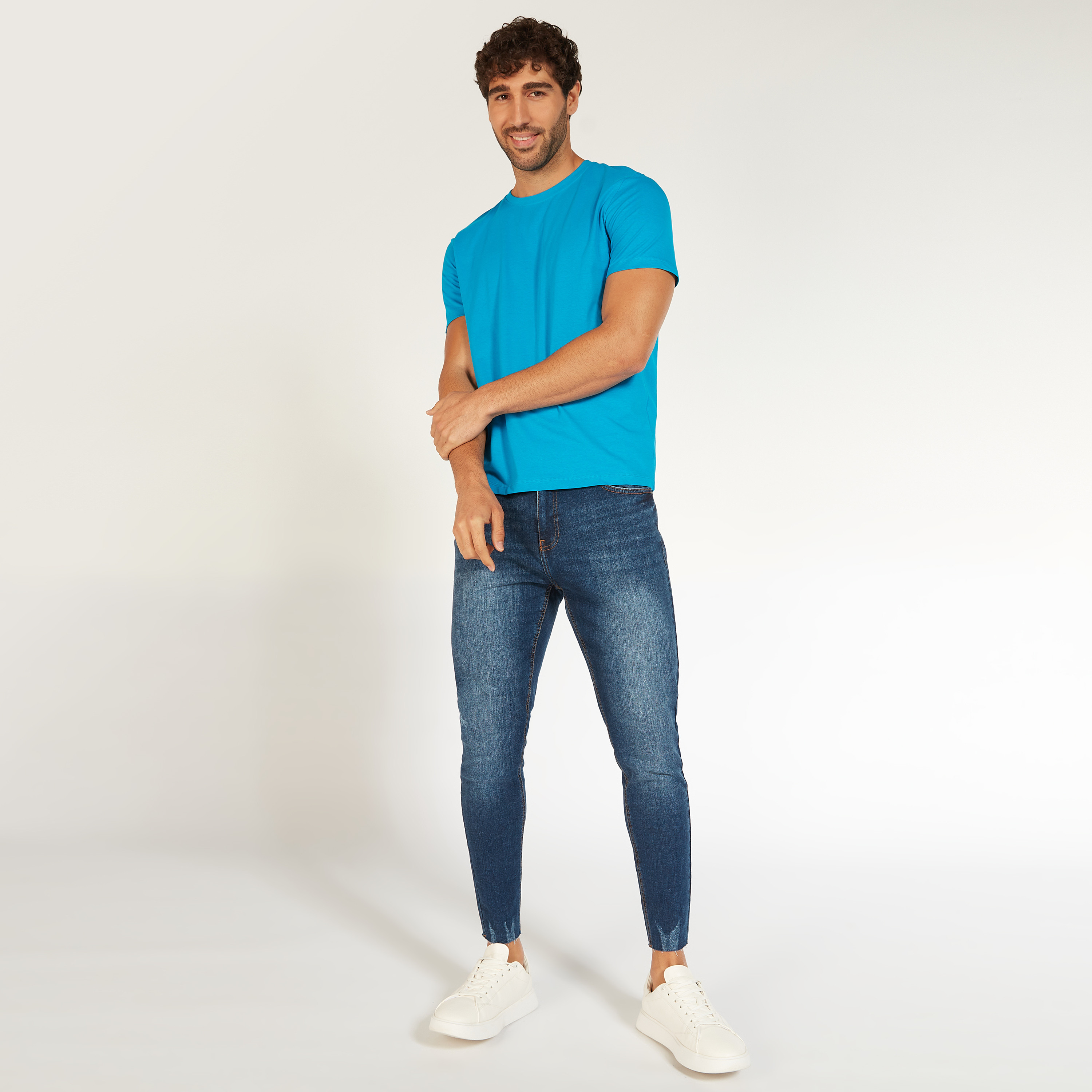 Lee Cooper Solid Mid-Rise Jeans with Button Closure-men-clothing-jeans-image-7