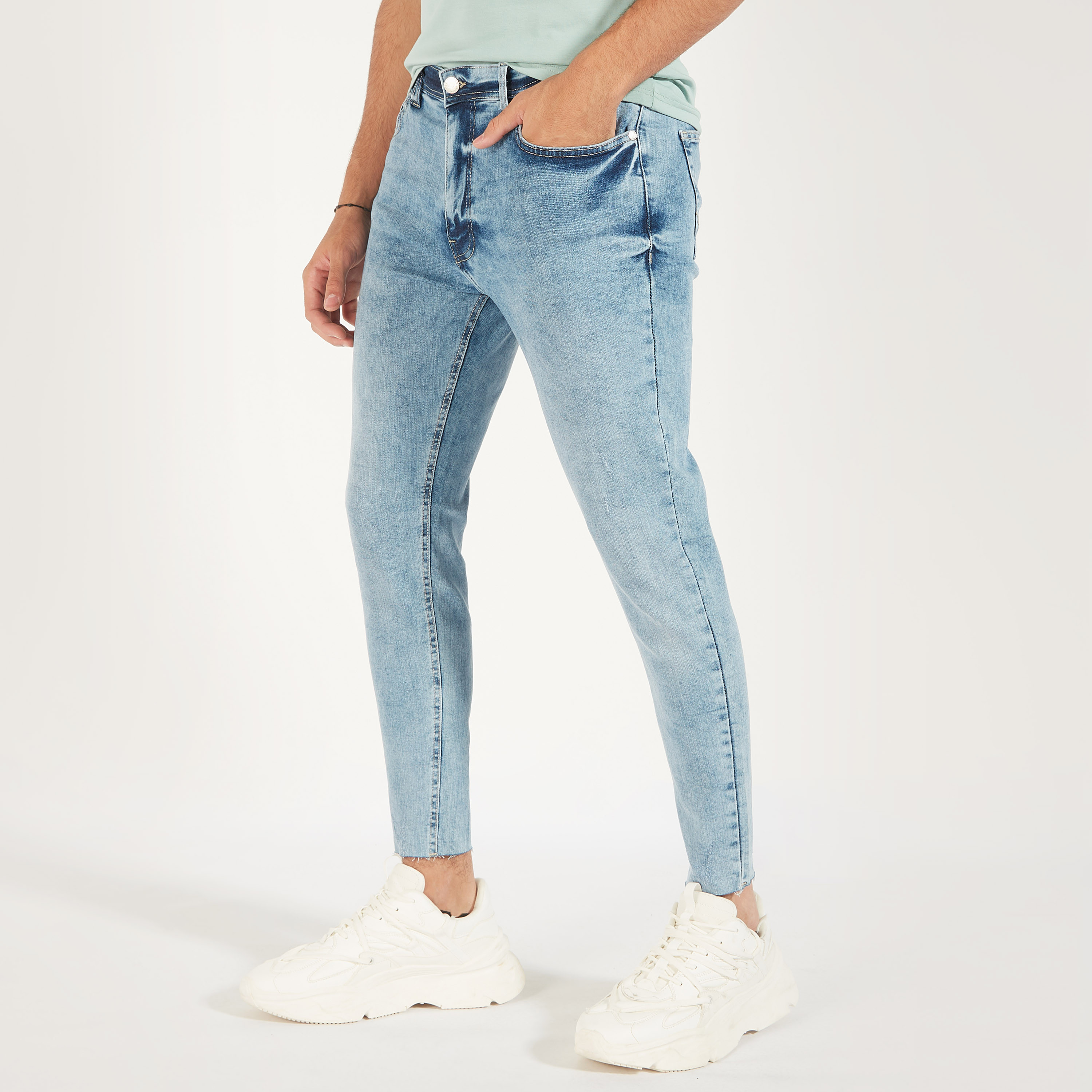Lee Cooper Solid Mid-Rise Jeans with Button Closure-men-clothing-jeans-image-1
