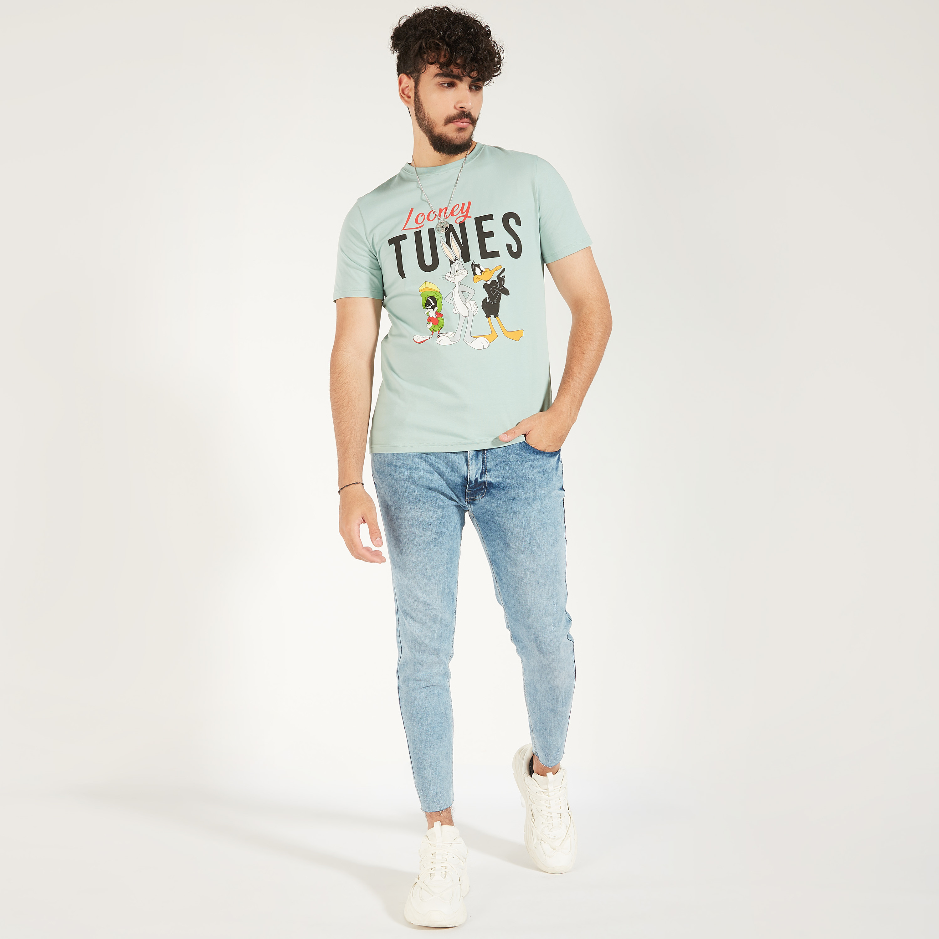 Lee Cooper Solid Mid-Rise Jeans with Button Closure-men-clothing-jeans-image-2