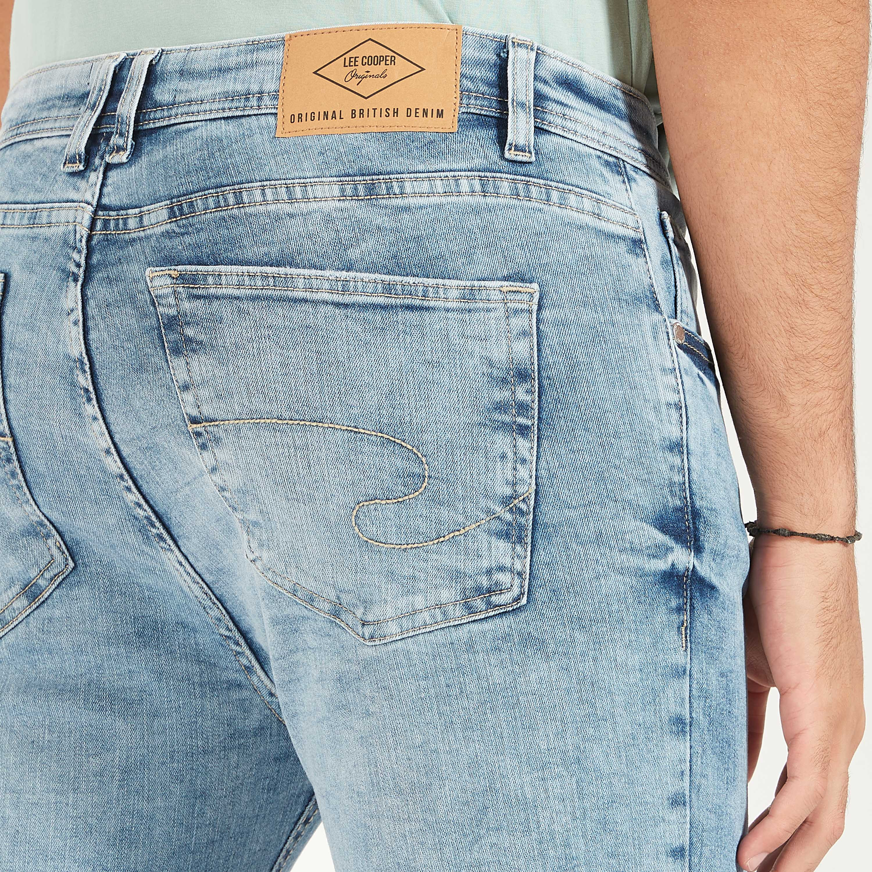 Lee Cooper Solid Mid-Rise Jeans with Button Closure-men-clothing-jeans-image-5