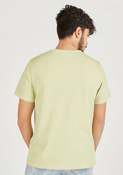 Lee Cooper Solid Crew Neck T-shirt with Pocket and Short Sleeves-T Shirts-image-3