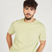 Lee Cooper Solid Crew Neck T-shirt with Pocket and Short Sleeves-T Shirts-thumbnailMobile-4